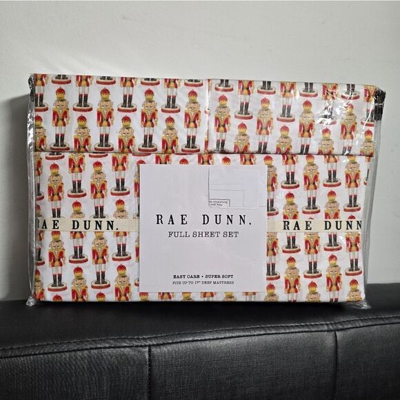 Rae Dunn Christmas Nutcracker Full size Sheet Set - Picture 1 of 5